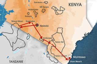 Kenya - Carte safari Ndefu