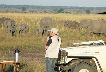 Pause café en safari 4x4
