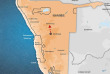Namibie - carte extension Okonjima vu du ciel