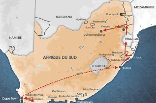 Carte Découverte de l'Afrique du Sud 