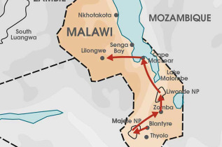 Carte - Découverte du Sud du Malawi