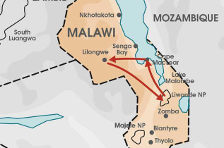 Carte - Malawi Express en version charme