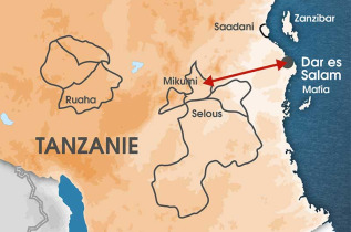 Tanzanie - Carte safari Mikumi express en version famille