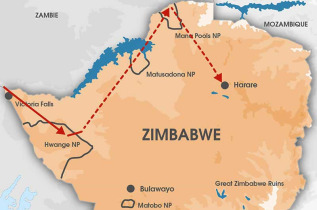 Carte safari Best of Zimbabwe en version charme
