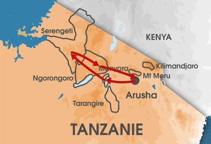 Tanzanie - Carte Safari Swala Duma